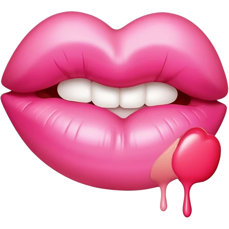 pink kiss print emoji