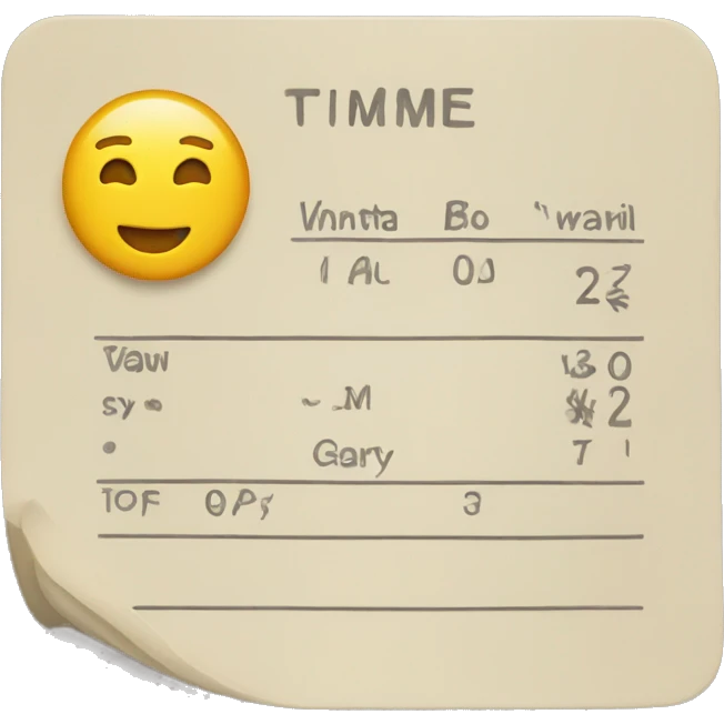Time card  emoji