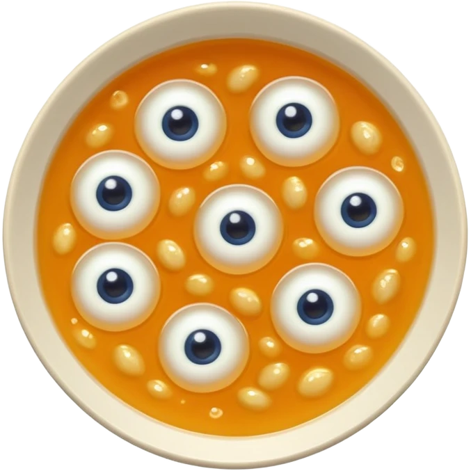 a soup full of eye balls  emoji