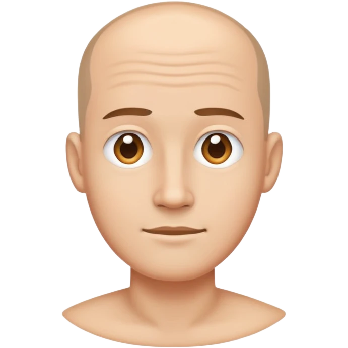 character with oval-shaped head with flat top emoji