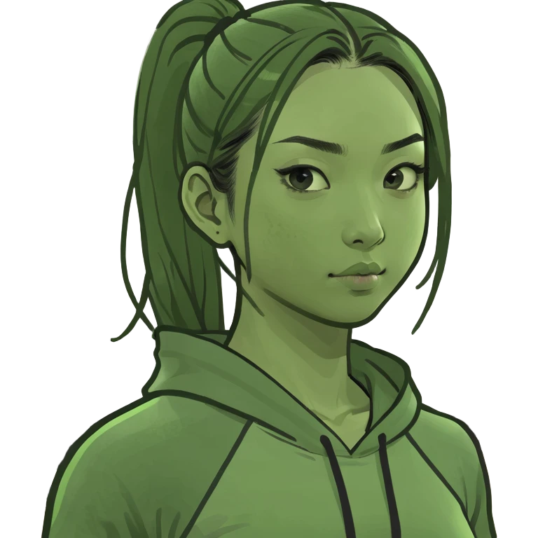 Asian girl gym emoji