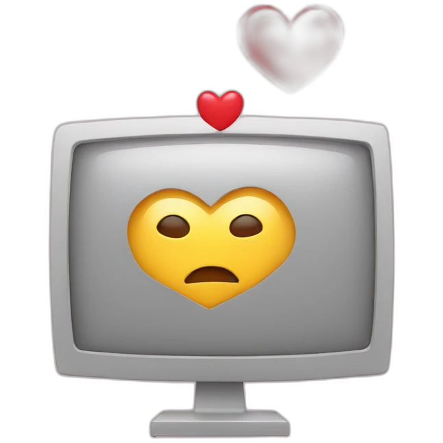 computer in love abstract emoji