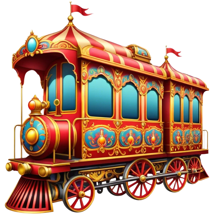 Vintage circus train emoji