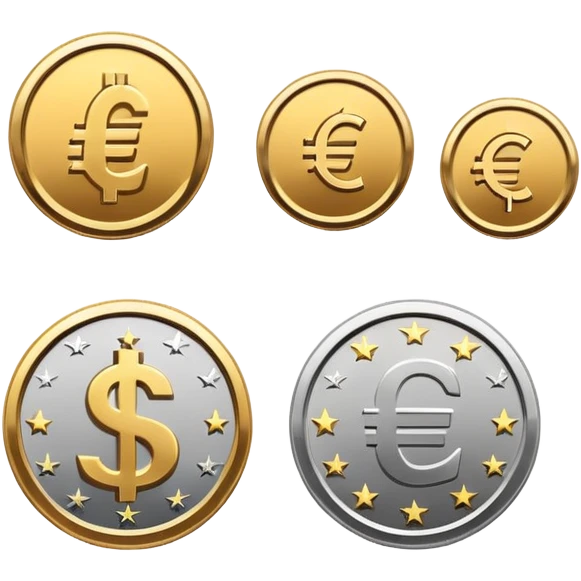 currency exchange with dollar, euro, pound, and yen symbols emoji
