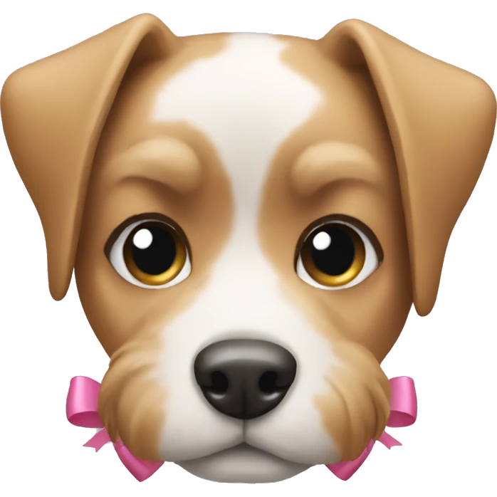 Dog with bows emoji
