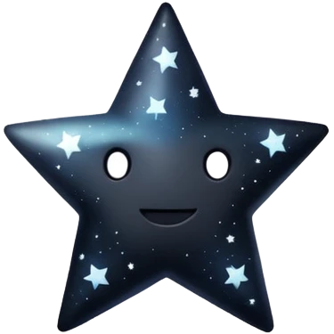 A black star emoji
