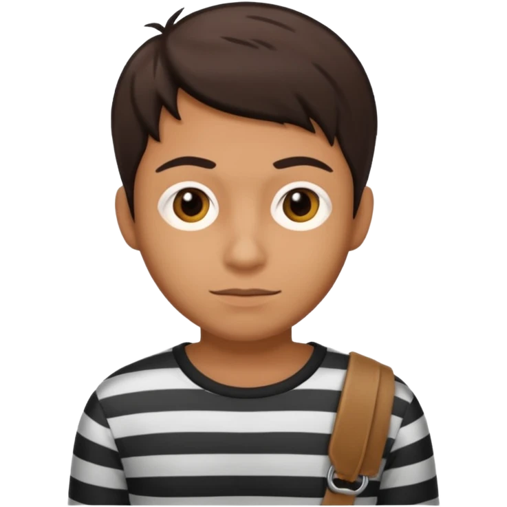 thief, with stripped shirt emoji