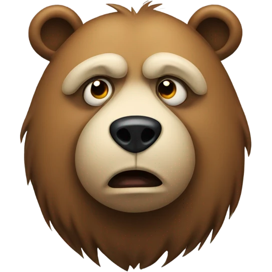 Sad bear emoji