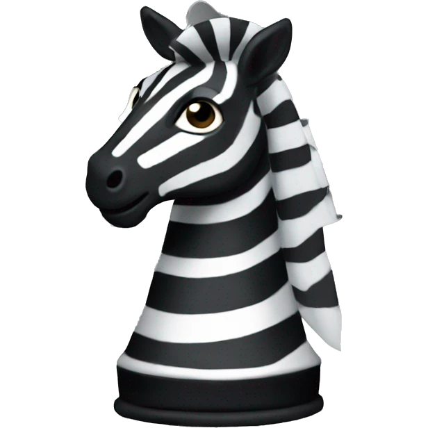 Chess knight zebra emoji