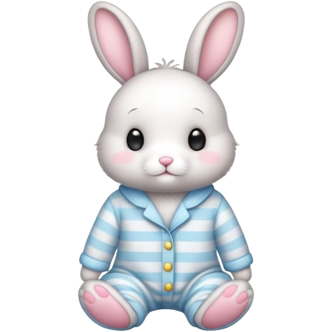 a cute bunny wearing paja emoji
