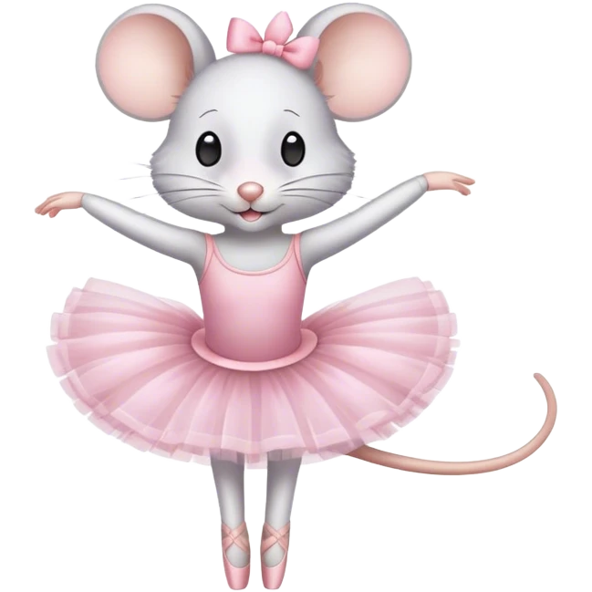 mouse doing ballet emoji