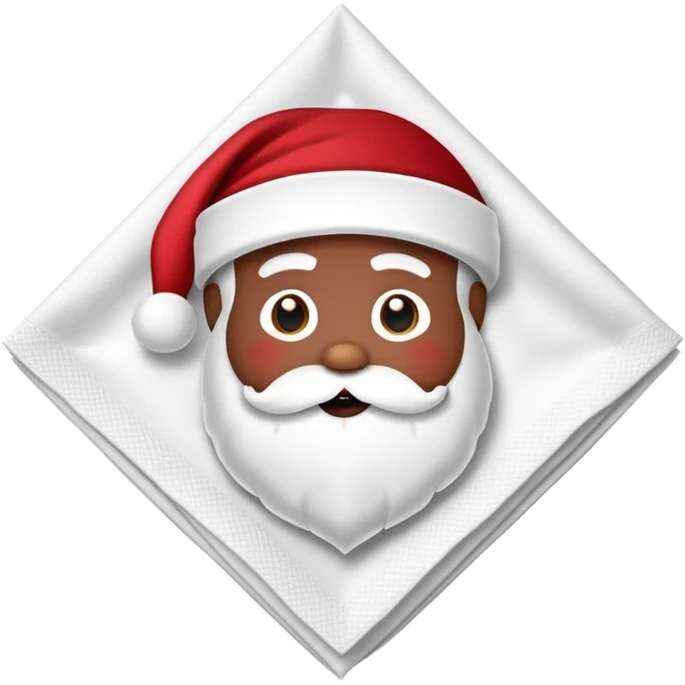 napkin shaped like santa african american  emoji