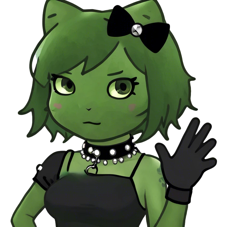 goth kawaii hello kitty lady emoji