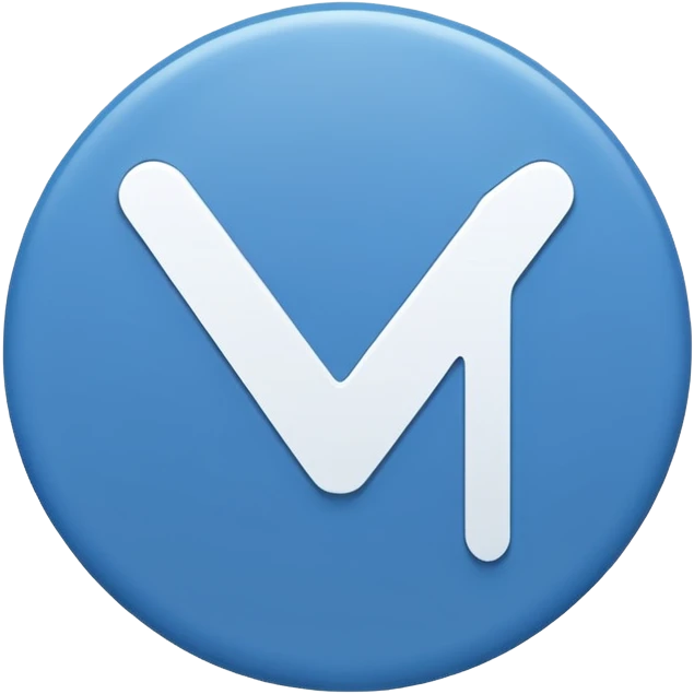 A white tick symbol on blue circle similar to verified badge emoji