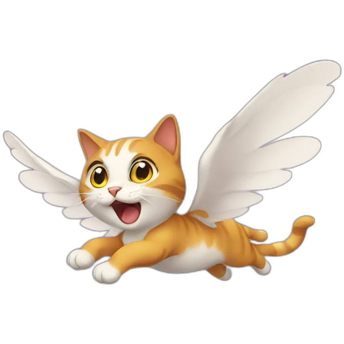 Flying cat emoji