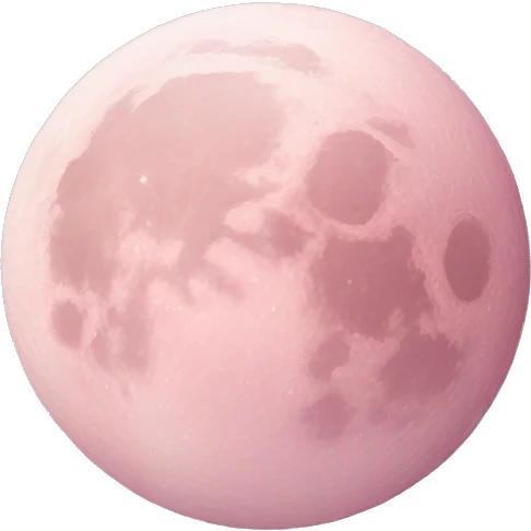 pastel pink moon emoji