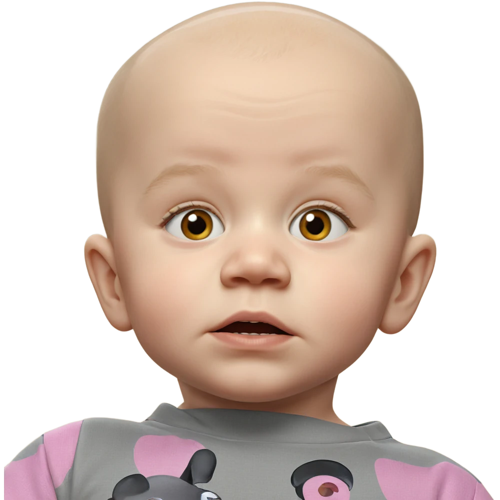 bald boy portrait looking at viewer emoji