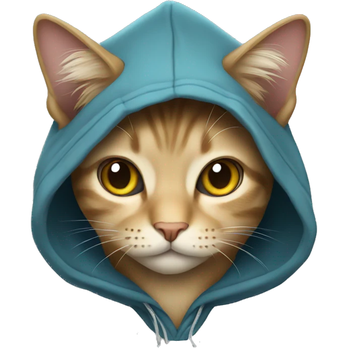 cat wearing a hoodie  emoji