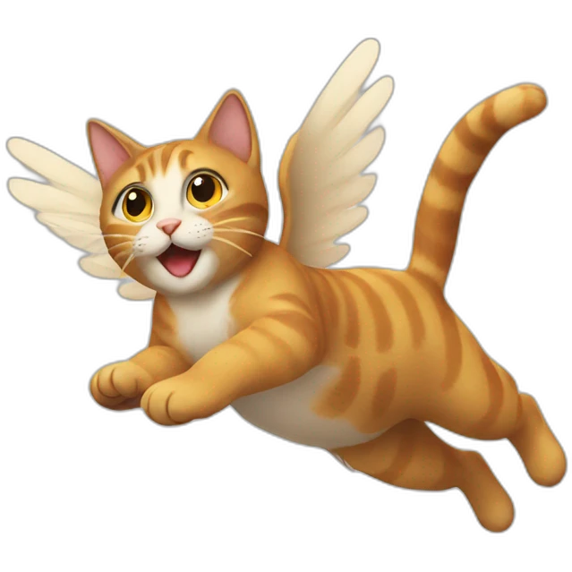 cat flying emoji