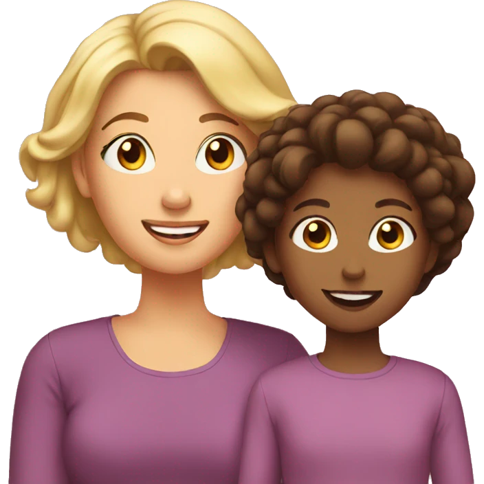 Mom and daughter  emoji
