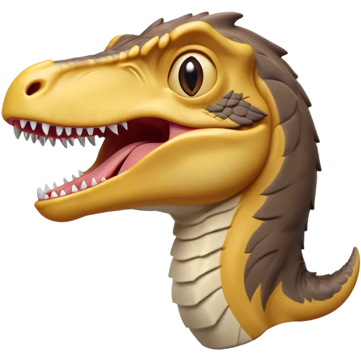 Cinematic Cute Yawning Velociraptor Portrait Emoji, Head tilted slightly with a dramatic, wide-open yawn, showcasing a lean, agile body with a relaxed snout and sleepy, half-closed eyes, Simplified yet irresistibly cute features, highly detailed, glowing with a soft, cozy prehistoric glow, high shine, relaxed yet expressive, stylized with a hint of whimsical agile ease, soft glowing outline, capturing the essence of a drowsy yet affectionate Velociraptor that appears ready to stretch and yawn its way out of the screen! emoji