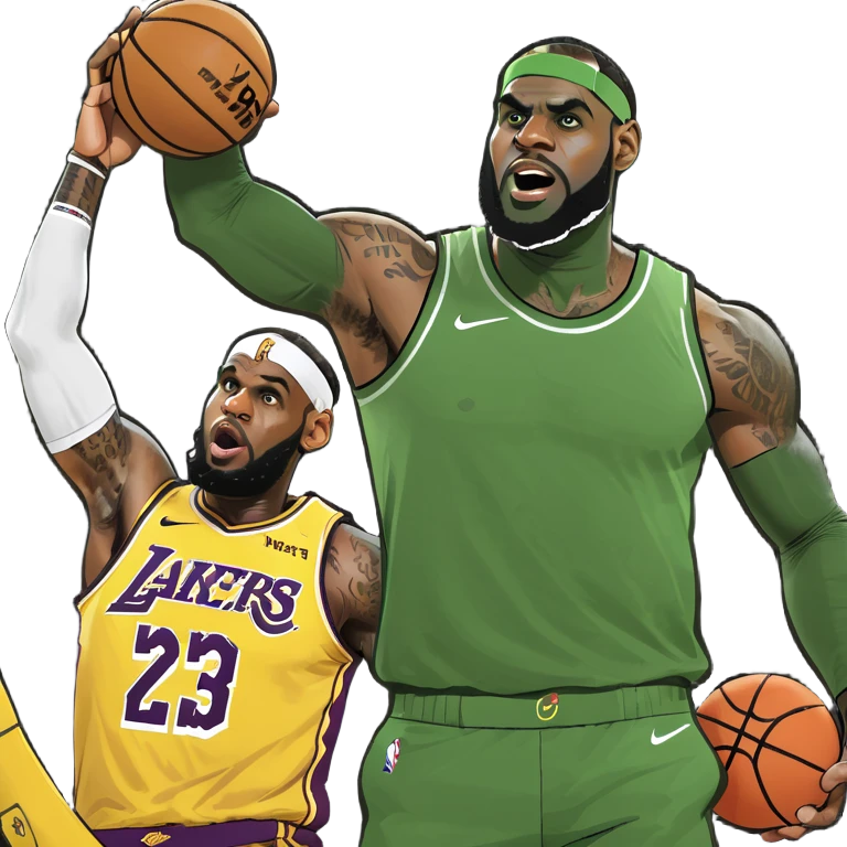 lebron dunking on jonesy from fortnite emoji