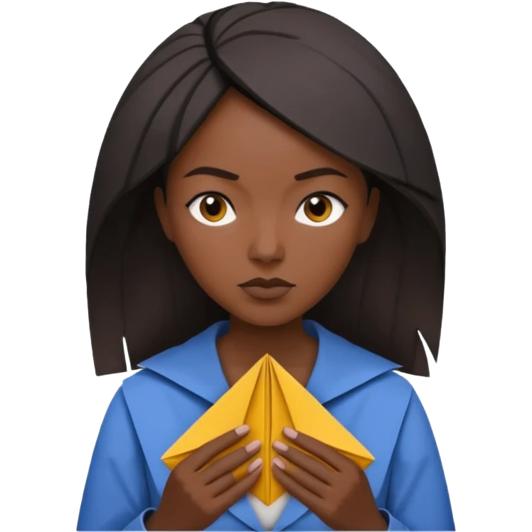 Street Origami Folder black woman emoji