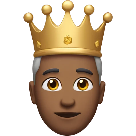 Pastel pink with gold crown  emoji