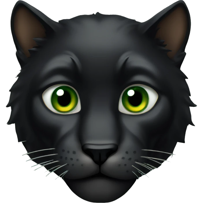 Animal pantera negra con ojos verdes emoji