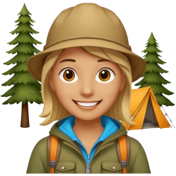 People who are going camping should wear a camping outfit emoji