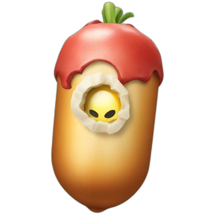 Bomb in a kebab emoji