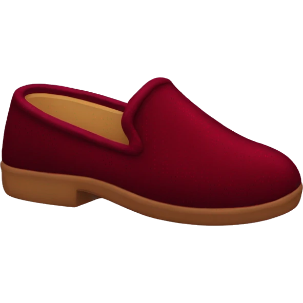 Burgundy slippers  emoji