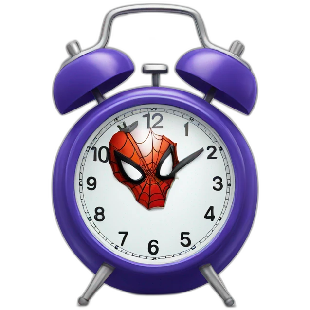 Spiderman alarm clock emoji