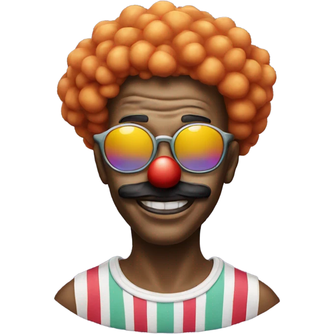 Clown with sunglasses  emoji