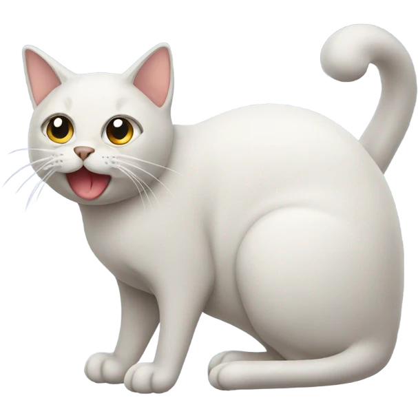 Cat with diarrhea emoji