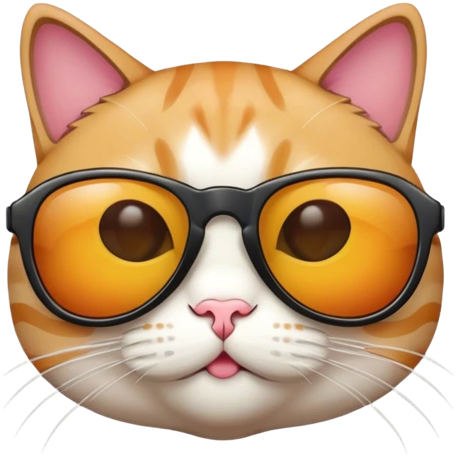 Cat with sunglasses emoji