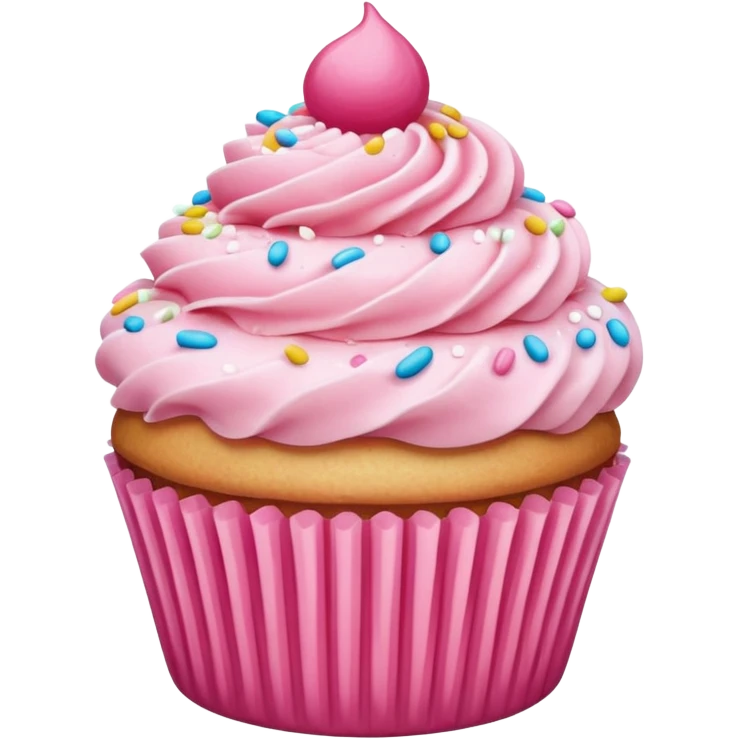 Cupcake with pink icing emoji