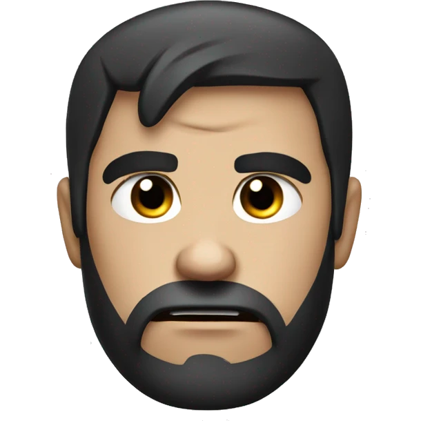 angry war german with black hair emoji