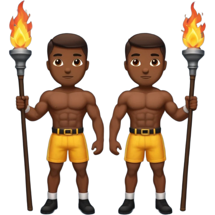 guards holding torches emoji