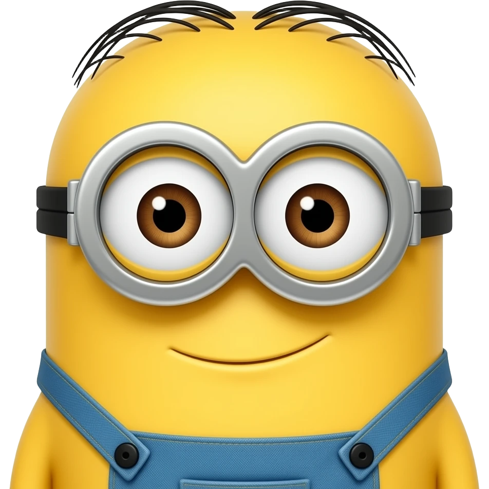 Emoji Minion com cabelo emoji