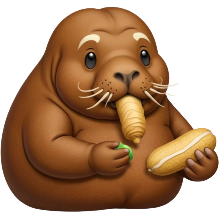 walrus holding peanut emoji