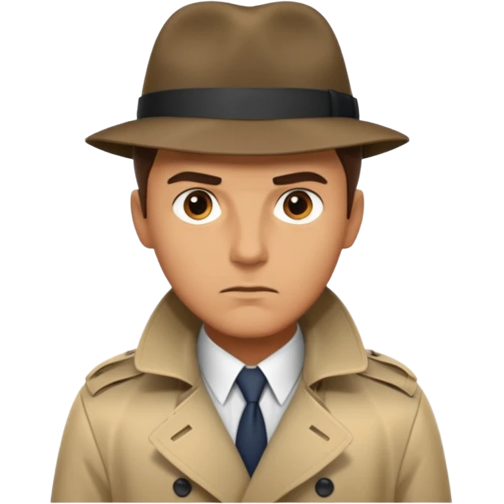 trençkotlu dedektif emoji