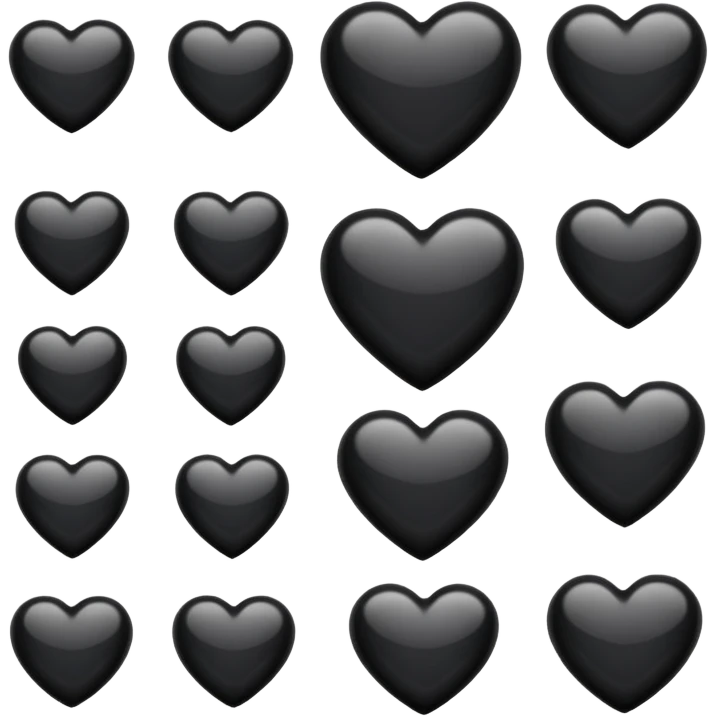 Black hearts emoji