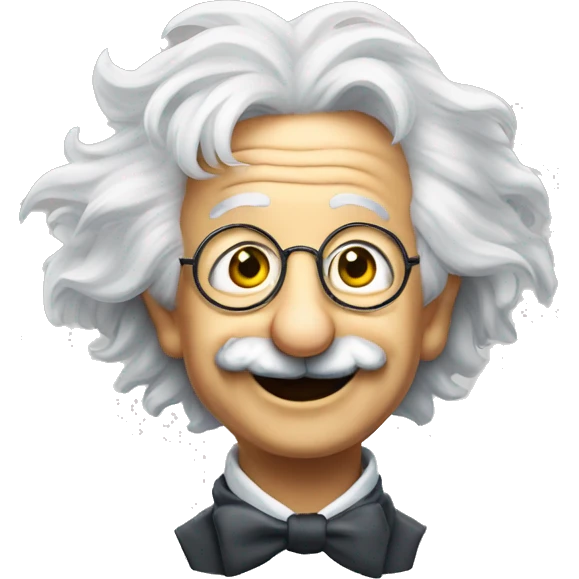 albert einstein star glasses smiling emoji