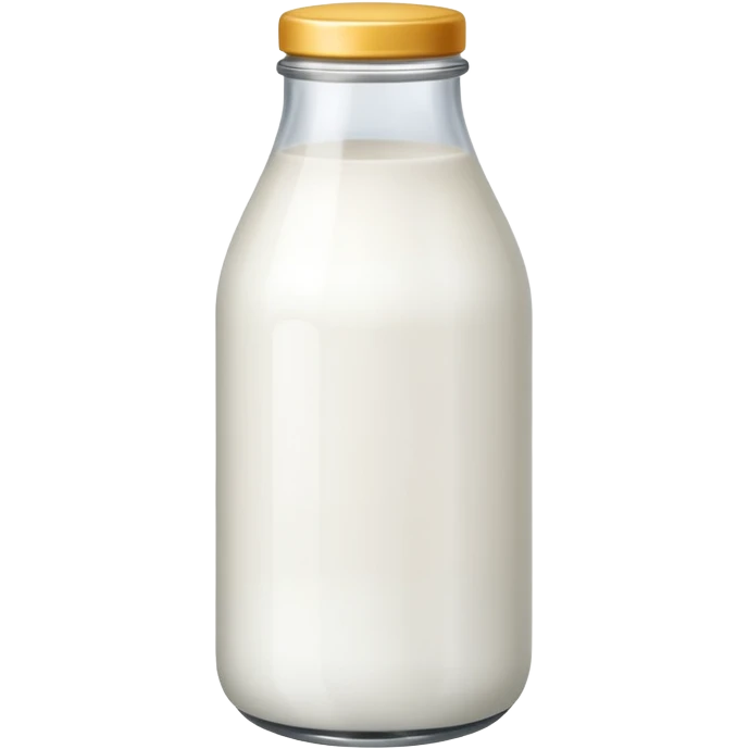 White glass milk bottle emoji