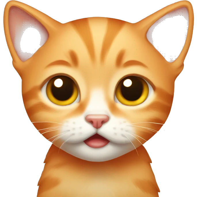 crying orange kitten emoji