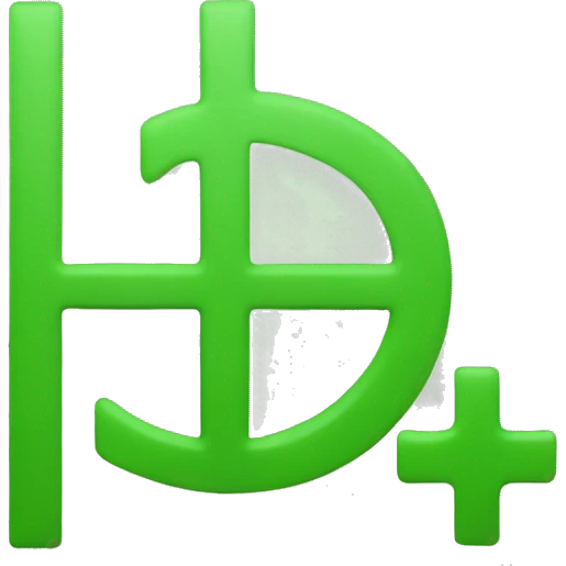 A green large plus / addition symbol  emoji