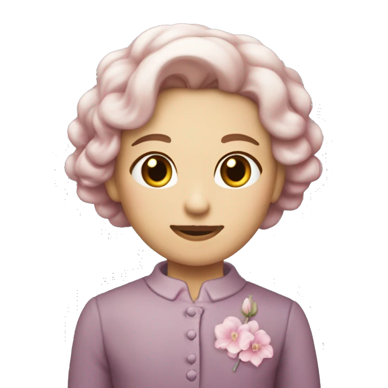 Голодная девушка с розовыми волосами  emoji