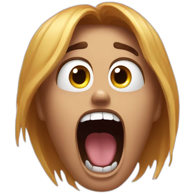 Scream of anxiety emoji