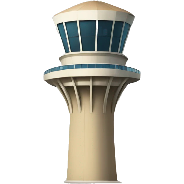 Tan airport tower emoji